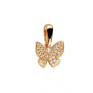 Золотий кулон з цирконієм куб. (01-200487564) фотографія