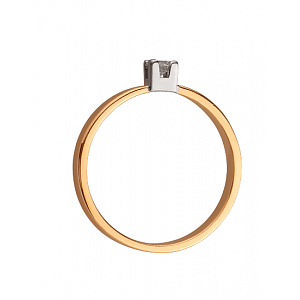 Золота каблучка з діамантом (01-200539564) фотографія