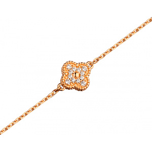 Золотой браслет с цирконием куб. (01-200542764) фотография