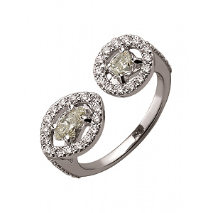 Золота каблучка з діамантами (01-200569564) фотографія