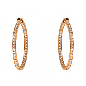 Золоті сережки з фіанітом (цирконієм куб.) (01-200633364) фотографія