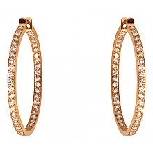 Золоті сережки з фіанітом (цирконієм куб.) (01-200633364)