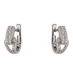 Золоті сережки з фіанітом (цирконієм куб.) (01-200742464) фотографія