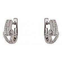 Золоті сережки з фіанітом (цирконієм куб.) (01-200742464)