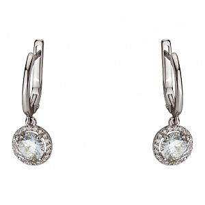 Золоті сережки з фіанітом (цирконієм куб.) (01-200755464) фотографія