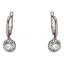 Золоті сережки з фіанітом (цирконієм куб.) (01-200755464)