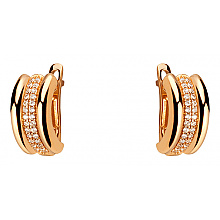 Золотые серьги с фианитом (цирконием куб.) (01-200807464)