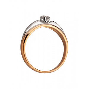 Золотое кольцо с бриллиантом (01-200838364) фотография