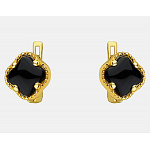 Золоті сережки з фіанітом (цирконієм куб.) (01-200847464)