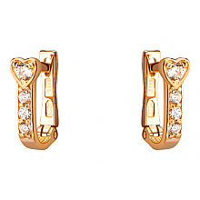 Золоті сережки з фіанітом (цирконієм куб.) (01-200851664)