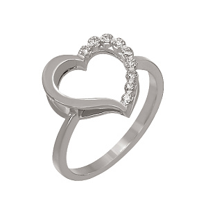 Золотое кольцо с фианитами (2к-013) фотография