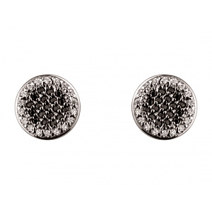 Золотые серьги с цирконием куб. (01-19100265) фотография