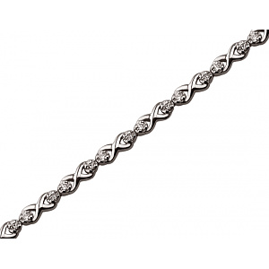 Золотой браслет с бриллиантами (01-19201465) фотография