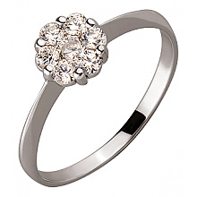 Золота каблучка з цирконієм куб. (01-200034265)