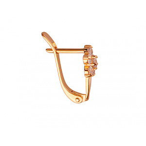 Золотые серьги с цирконием куб. (01-200364865) фотография