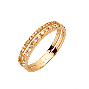 Золотое кольцо с бриллиантами (01-200438265) фотография