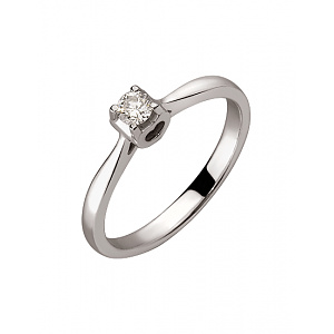 Золота каблучка з діамантом (01-200462065) фотографія