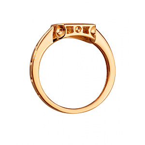 Золотое кольцо с цирконием куб. (01-200468465) фотография