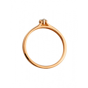 Золотое кольцо с бриллиантом (01-200547165) фотография