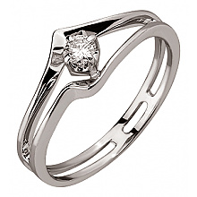 Золота каблучка з діамантом (01-200575965)