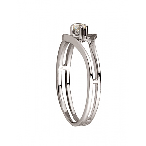 Золота каблучка з діамантом (01-200575965) фотографія