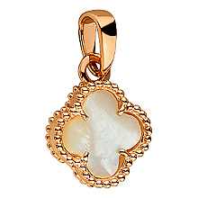 Золотий кулон з перламутром (01-200603065)