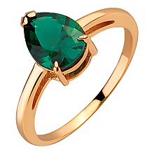 Золота каблучка з фіанітом (цирконієм куб.) (01-200627465)