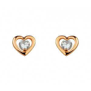 Золоті сережки з фіанітом (цирконієм куб.) (01-200755465) фотографія