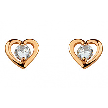 Золоті сережки з фіанітом (цирконієм куб.) (01-200755465)