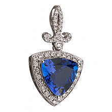 Золотой  кулон с бриллиантами  и  танзанитом (01-200805865)