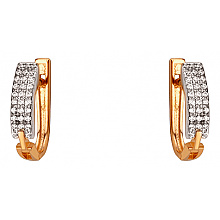 Золоті сережки з фіанітом (цирконієм куб.) (01-200841865)