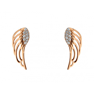 Золоті сережки з фіанітом (цирконієм куб.) (01-200851665) фотографія