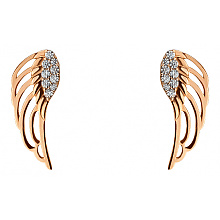 Золоті сережки з фіанітом (цирконієм куб.) (01-200851665)