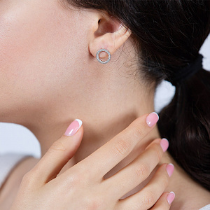 Золотые серьги с бриллиантами (2б_с-178) фотография