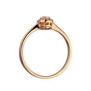 Золотое кольцо с цирконием куб. (01-200191466) фотография