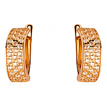 Золоті сережки з фіанітом (цирконієм куб.) (01-200388266)