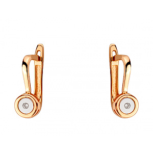 Золотые серьги с бриллиантами (01-200473866) фотография