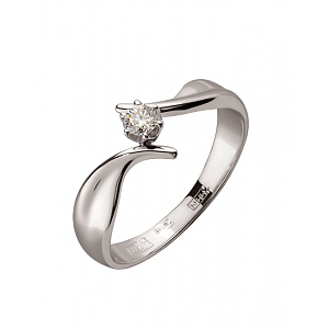 Золота каблучка з діамантом (01-200512266) фотографія