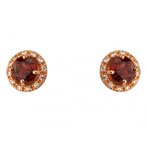 Золотые серьги с цирконием куб. (01-200539566) фотография