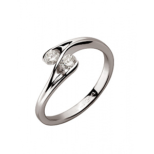 Золота каблучка з діамантами (01-200569566) фотографія