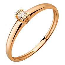 Золота каблучка з діамантом (01-200573466)