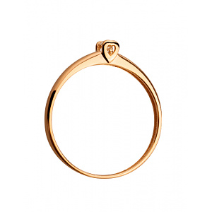 Золота каблучка з діамантом (01-200573466) фотографія
