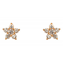 Золоті сережки з цирконієм куб. (01-200575966)