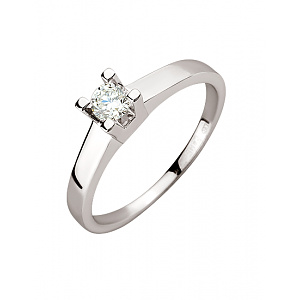 Золота каблучка з діамантом (01-200633366) фотографія