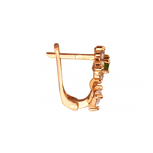 Золоті сережки з фіанітом (цирконієм куб.) (01-200633466) фотографія