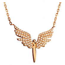 Золоте кольє з фіанітом (цирконієм куб.) (01-200788566)