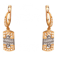 Золотые серьги с бриллиантами (01-200815966)