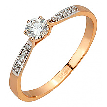 Золотое кольцо с бриллиантами (01-200838366)