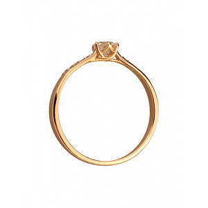 Золотое кольцо с бриллиантами (01-200838366) фотография