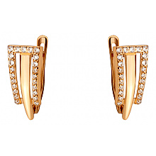 Золоті сережки з фіанітом (цирконієм куб.) (01-200841866)